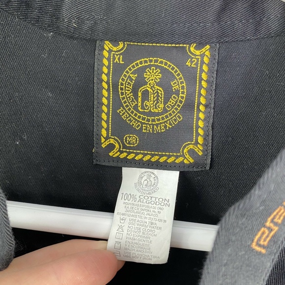 Espuela de Oro Mexican Western Shirt Leather Stitching El Nivel Tequila SOLD - Picture 5 of 7